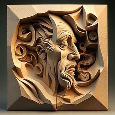 3D модель Гилберт Галл, американский художник (STL)